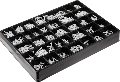 Miniatura 4 de Quartet Caracteres para tableros de letras de fieltro, 0.5 pulgadas, helvética, blanco, 300 letras, números y símbolos (4421)