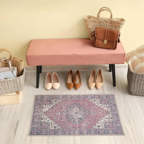 Miniatura 24 de GLN Rugs Traditional Collection - Alfombra de felpilla lavable a máquina, tradicional, antideslizante, alfombra de felpilla de pelo bajo, para sala