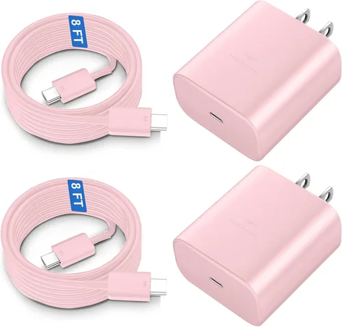 Miniatura 19 de Cargador rápido USB C de 45 W, cargador súper rápido de 45 vatios tipo C con cable de carga rápida Android de 6.6 pies para Samsung Galaxy S26