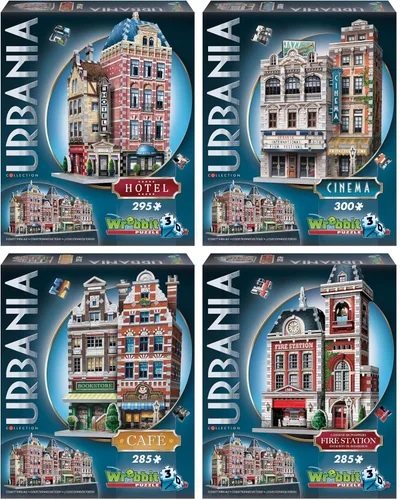 Miniatura 14 de Wrebbit3D Fire Station - Rompecabezas 3D Colección Urbania 285 piezas de rompecabezas Paisaje urbano encantador y único de una ciudad pequeña