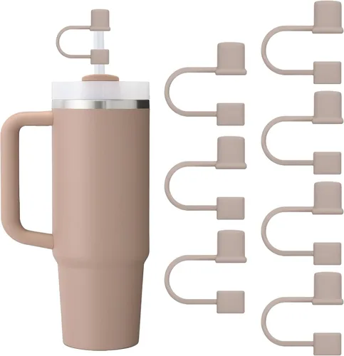 Miniatura 16 de 7 Piezas Tapas Protectoras de Pajilla para Copa Stanley, Simples de 10mm (0.4 pulgadas) Tapas de Pajilla de Silicona para Accesorios de Vaso Stanley