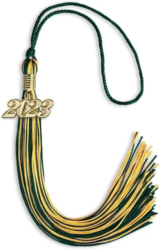 Miniatura 32 de Endea Graduation - Borla de doble color mixto con fecha dorada (negro/dorado antiguo, 2021)
