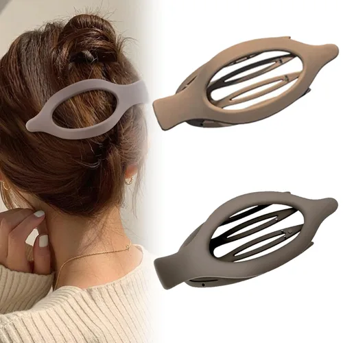 Miniatura 10 de Pinzas planas para el cabello para mujeres, pinzas de garra planas y pinzas de pico de pato para cabello grueso o delgado, accesorios de peinado