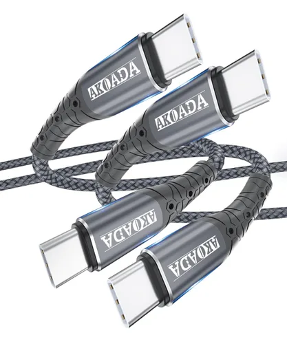 Miniatura 9 de AkoaDa - Cable USB-C a USB-C de 100 W de 10 pies Gris