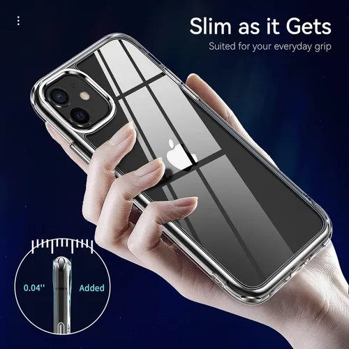 Miniatura 8 de JJGoo Compatible con iPhone 11 Funda transparente, transparente a prueba de golpes, delgada, antiarañazos, carcasa protectora de policarbonato duro