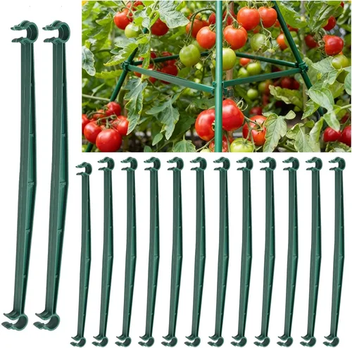 Miniatura 4 de 100 brazos de estaca para jaula de tomate, conectores de enrejado expandibles de 12.8 pulgadas, estacas de jardín de soporte para plantas, soportes