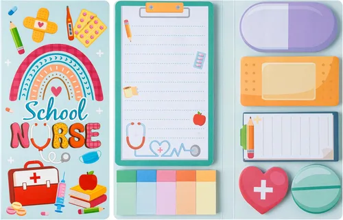 Miniatura 17 de Xqumoi Teaching is A Work of Heart - Juego de notas adhesivas de 550 hojas, lápiz en forma de manzana, blocs de notas autoadhesivas, notas