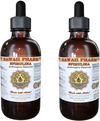 Miniatura 9 de HawaiiPharm Extracto líquido de espirulina, tintura orgánica de espirulina (Arthrospira platensis), suplemento herbario, fabricado en EE. UU., 2