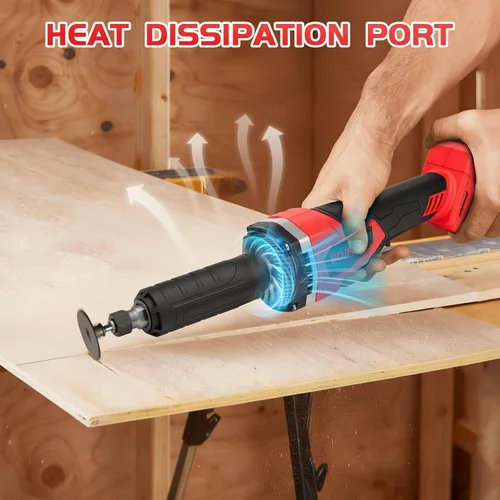Miniatura 6 de Amoladoras inalámbricas para batería Milwaukee M18 de 18 V, motor sin escobillas de hasta 25000 RPM, pinza de 1/4 pulgadas para pulido, corte