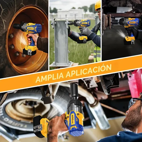 Miniatura 7 de Llave de impacto inalámbrica compatible con batería DEWALT de 20 V MAX, destornillador de impacto de alto par sin escobillas de 3/4 pulgadas, 1850