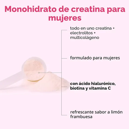 Miniatura 2 de Micro Ingredients Creatina + electrolitos + colágeno múltiple para mujer Complejo de polvo de monohidrato de creatina micronizada de 5,000 mg