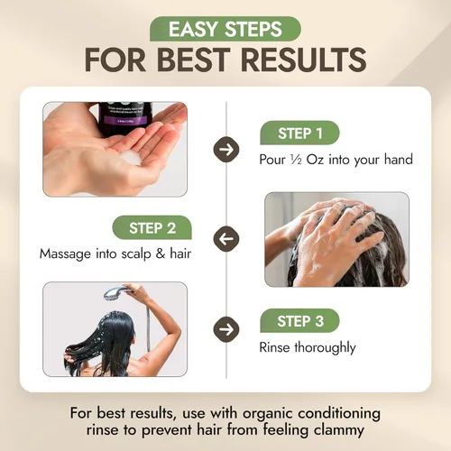 Miniatura 6 de Champú natural de Herbal Choice Mari (lavanda y caléndula, botella de 16 onzas líquidas) - Hecho con ingredientes orgánicos - Sin productos químicos
