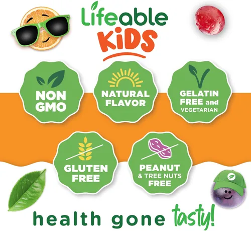 Miniatura 4 de Gomitas probióticas para niños 2 mil millones de UFC Gomitas probióticas para niños de gran sabor para la salud intestinal, apoyo digestivo