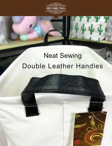 Miniatura 7 de Cesta rectangular de almacenamiento de lona, bonita cesta organizadora de lona para juguetes de mascotas, niños, libros, ropa, perfecta para Elefante