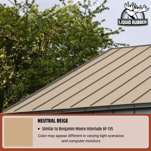 Miniatura 2 de Liquid Rubber Sellador de techo de color: revestimiento impermeable elastomérico para techos planos, de baja inclinación y metal, membrana flexible