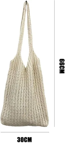 Miniatura 2 de Bolso de ganchillo de la compra de gran capacidad tejido hueco bolso de punto