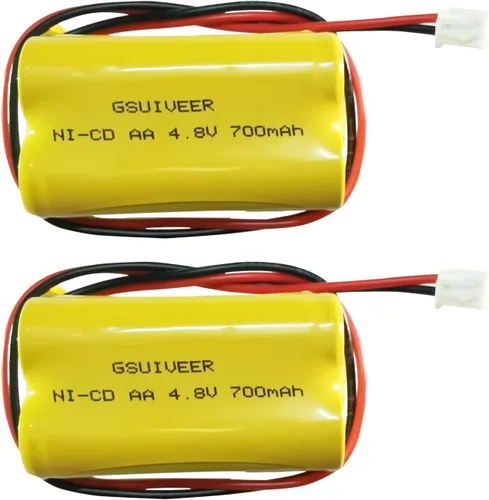 BL93NC487 BL93NC484 BAA48R Ni-Cd 4.8V 700mAh Señal de salida Luz de emergencia Reemplazo de batería (paquete de 2)