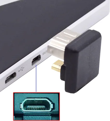 Miniatura 5 de CY Cable 4K 360 grados hacia abajo opuesto en forma de U en ángulo trasero Micro HDMI 1.4 macho a HDMI hembra adaptador de extensión convertidor