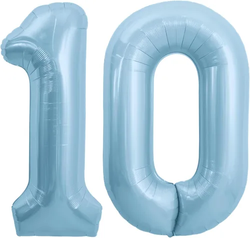 Miniatura 51 de TONIFUL 40 Inch Pastel Blue Number 8 Foil Balloons Large Mylar Foil Digital 8 Balloons for 8th Birthday, Gender Neutral Party, Baby Shower, Oro rosa