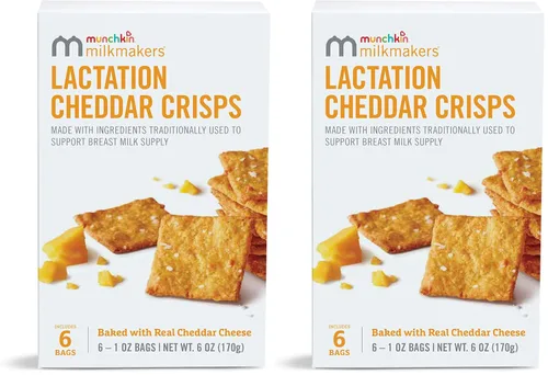 Miniatura 10 de Munchkin® Milkmakers® - Golosinas crujientes de queso cheddar para la lactancia, con avena y linaza, 6