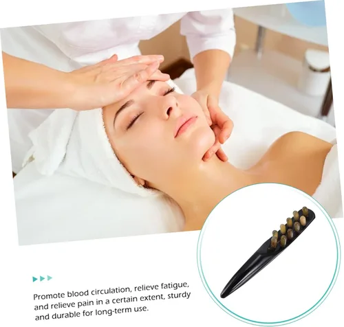 Miniatura 8 de Guasha - Herramienta de masaje de raspado, peine de cuerno de buey, terapia de punto de activación, peine de dientes anchos para palo de masaje