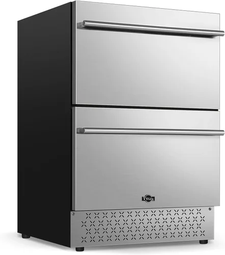 Miniatura 14 de Tylza Vitrina refrigerada para encimera, refrigerador comercial de 2.7 pies cúbicos/78L, vitrina con luz LED, puerta de vidrio doble, 32-54°F