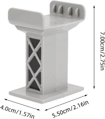 Miniatura 3 de jojofuny 6 soportes para puente de tren de madera, accesorios para pistas de tren, muelles de puente que mejoran la estabilidad y el juego creativo