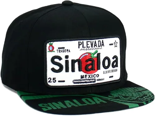 Miniatura 3 de Gorra de béisbol de algodón con diseño de placa de automóvil de los Estados de México