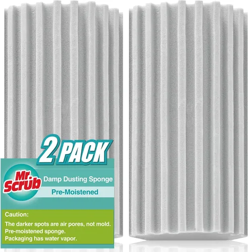Miniatura 13 de Paquete de 6 esponjas de polvo húmedo, esponja de limpieza de polvo gris, herramienta de esponja de limpieza reutilizable para el hogar