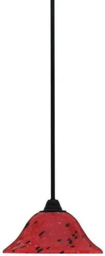 Miniatura 29 de Toltec Lighting Paramount - Mini colgante de 1 luz en acabado negro mate con cristal de arte perla de 7 pulgadas y estilo negro