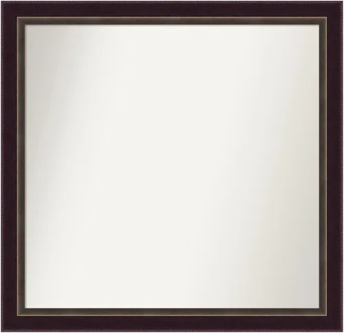 Miniatura 153 de Amanti Art Espejo de baño de bronce para sobre el fregadero, 24 x 24 pulgadas, espejo cuadrado de bronce Lara para tocador, marco de madera