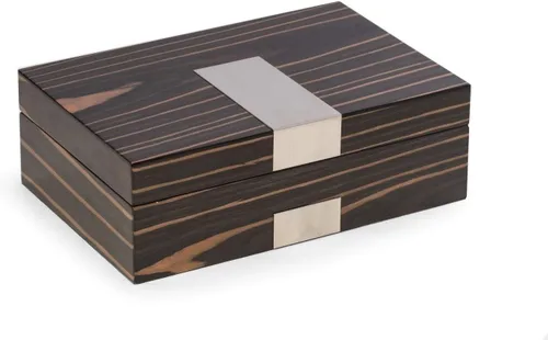 Miniatura 5 de Bey Berk Ebony Finish Wood 4 relojes Kevin Lacado Velour Caja de reloj