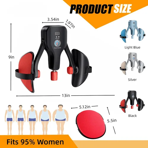 Miniatura 8 de Ejercitador de muslos y entrenador KEGEL, equipo de entrenamiento ajustable de suelo pélvico de 176 libras, tóner interior del muslo para mujeres