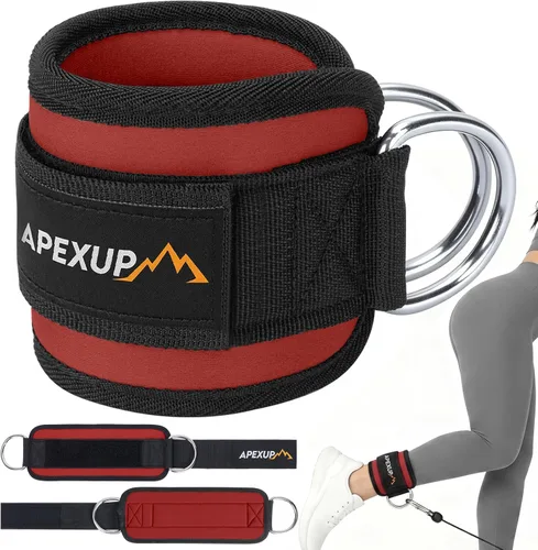 Miniatura 9 de APEXUP Correa de tobillo para máquina de cable, bandas de resistencia de tobillo, correas de tobillo de patada hacia atrás con cable para gimnasio