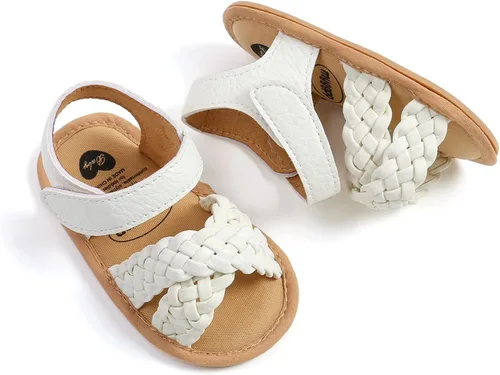 Miniatura 5 de RVROVIC Sandalias de primera calidad para bebés, niños y niñas, suela de goma antideslizante suave, zapatos de verano al aire libre para niños