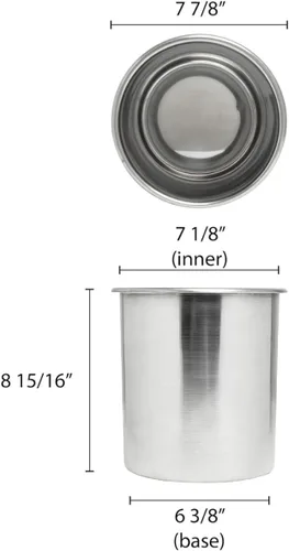 Miniatura 5 de TrueCraftware - Olla de acero inoxidable de 6 cuartos de galón para calentador de salsas y sopa, estación de sopa, aplicable a restaurantes, Pot