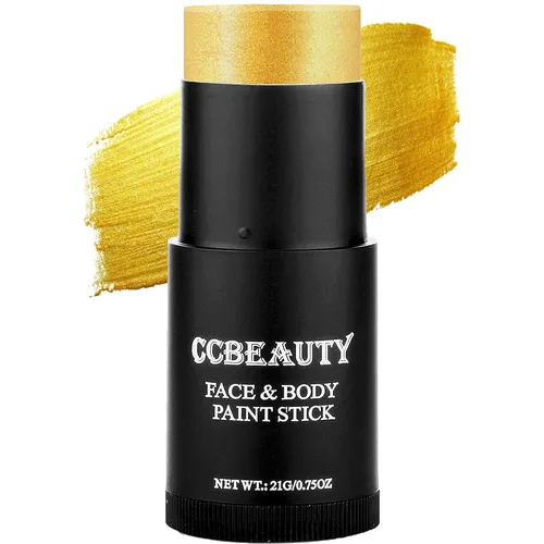 Miniatura 21 de CCbeauty Barra de pintura facial naranja, kit de pintura facial, base de maquillaje SFX de cobertura completa, pintura corporal hipoalergénica