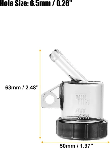 Miniatura 5 de X AUTOHAUX Depósito universal de aceite líquido para motocicleta ATV cilindro maestro depósito de aceite de freno trasero tanque de embrague