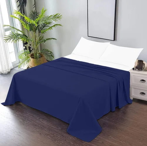 Miniatura 8 de TBM 1PC Solid Flat Sheet Smooth Touch Hotel Quality 100% Egyptian Cotton Perfectly Fit for Oversize and Extra Height Bed Solid 600 Thread Count