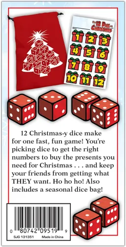 Miniatura 4 de Los 12 dados de Navidad, juego de dados, familia, vacaciones, para 2 a 5 jugadores, mayores de 10 años Steve Jackson