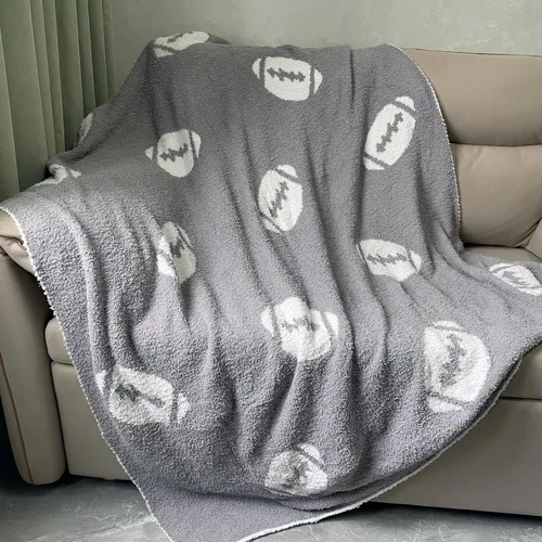 Miniatura 7 de Manta acogedora con patrón de béisbol perfecta reversible ligera ropa de cama para adultos, suave, cálida y de felpa manta deportiva de pelota ideal