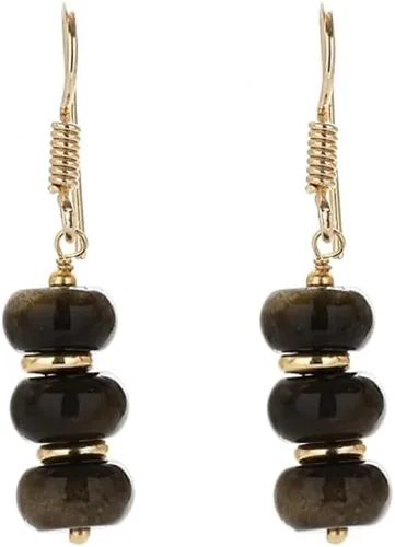 Miniatura 37 de Gempires - Aretes ligeros con cuentas hechas a mano, hipoalergénicos, chapados en oro, aretes colgantes para mujer