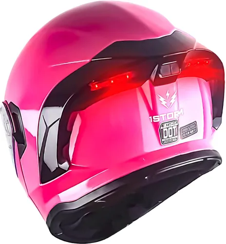 Miniatura 11 de 1Storm Nuevo Casco Modular de Motocicleta con Visera Dual, Protección Solar Completa y Luz Trasera LED Recargable: LED-X90 Flecha Azul