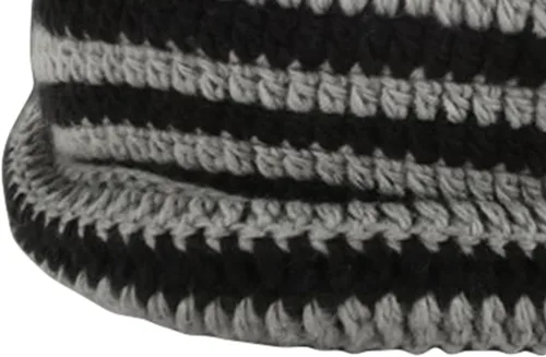 Miniatura 4 de Gorro de invierno para mujer, cálido, holgado, con orejas de gato, a rayas, con puños, calavera, cálido, para esquí