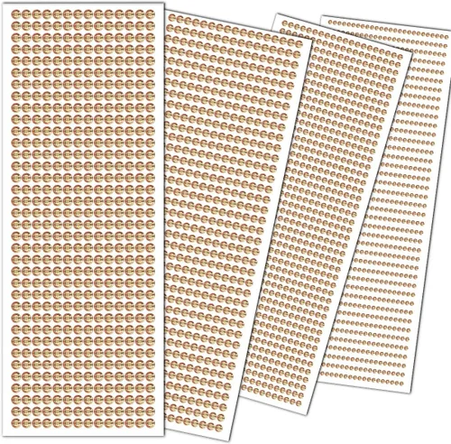 Miniatura 16 de 3090 unidades, 4 hojas de pegatinas de diamantes de imitación, autoadhesivas, de 3/4/5/6 mm, piedras preciosas de fibras acrílicas