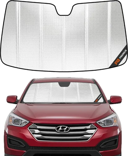 Miniatura 6 de Pigenius Parasol de parabrisas para Hyundai Santa Fe 2019-2023 (5 pasajeros), acabado plateado metálico