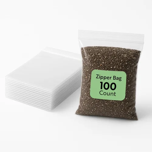 Miniatura 12 de Restaurantware Bag Tek - Bolsas resellables con cremallera de 3.5 x 2 pulgadas, 100 bolsas con cremallera de alta claridad, para aperitivos, nueces