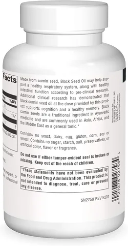 Miniatura 2 de Source Naturals Aceite de semilla de comino negro para apoyo respiratorio - 240 cápsulas blandas