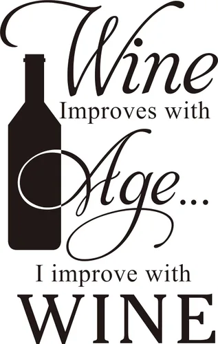 Pegatinas Cocina Vino Mejora Con La Edad I Mejorar Cita Adhesivo De Pared Bar Cocina Decoración De Azulejos Pegatinas 58X35Cm