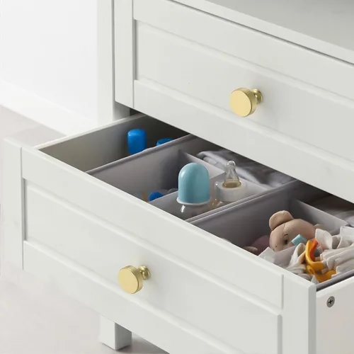 Miniatura 6 de Asidrama Paquete de 10 pomos de gabinete de cocina de oro cepillado moleteados, pomos de tocador de latón para cajones, tiradores de gabinete, pomo